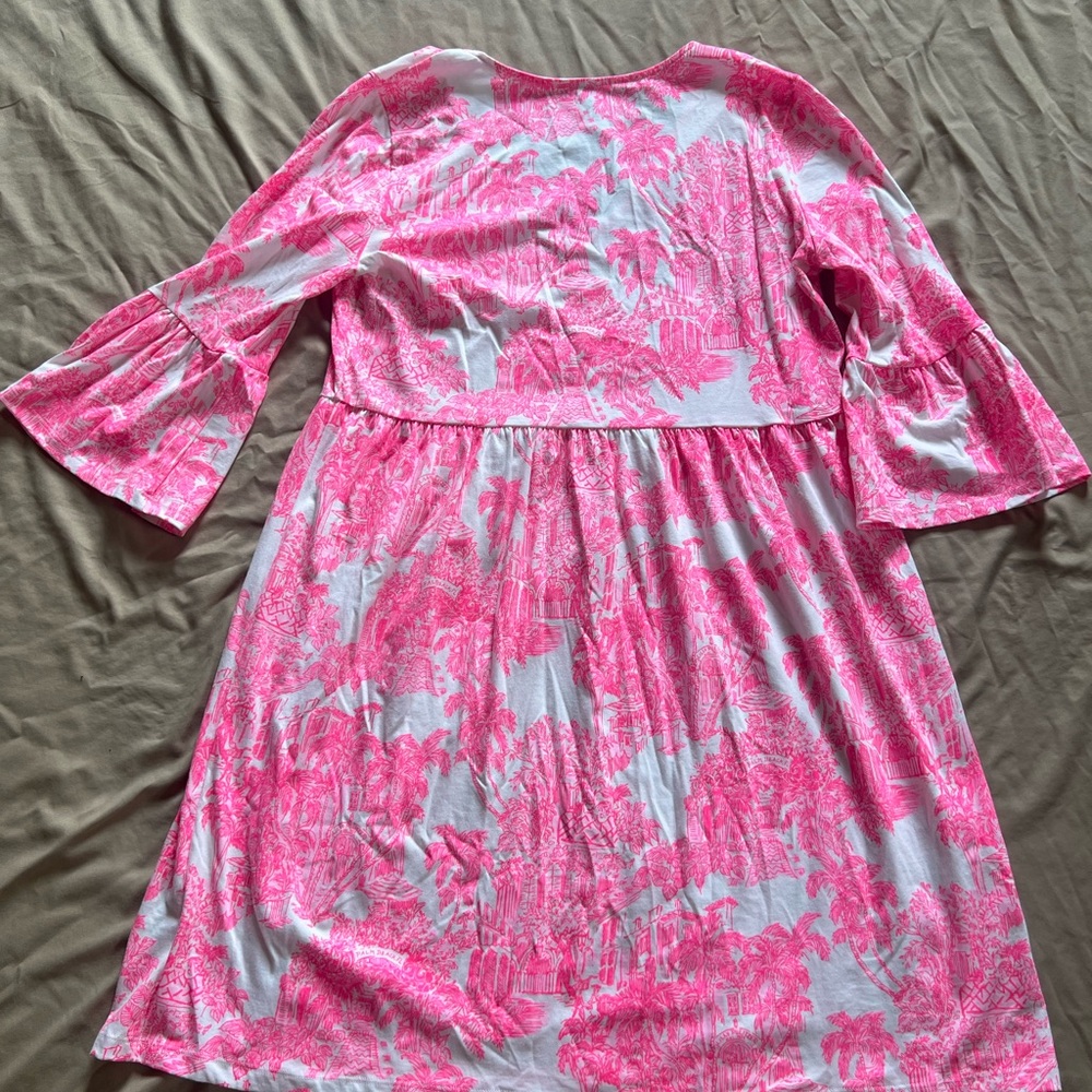 Lilly Pulitzer Pink and White Casual Dress - Picture 2 of 4